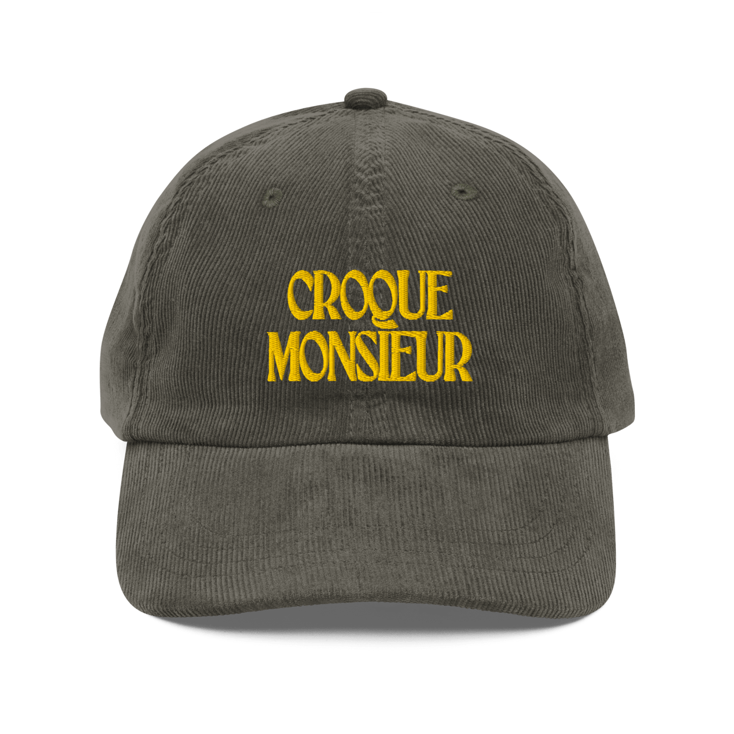 CROQUE MONSIEUR Embroidered Corduroy Hat - Polychrome Goods 🍊