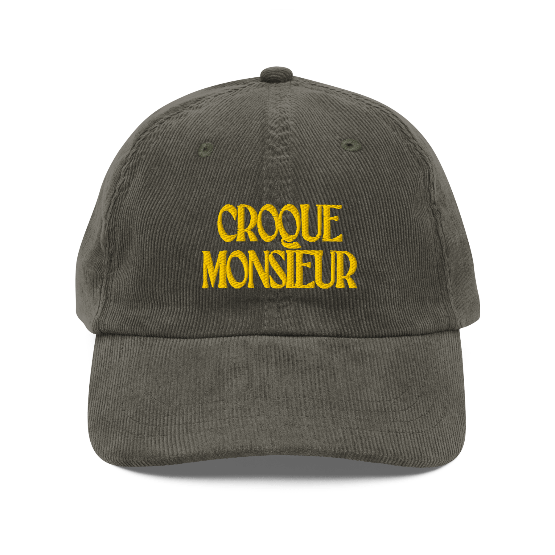 CROQUE MONSIEUR Embroidered Corduroy Hat - Polychrome Goods 🍊