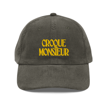CROQUE MONSIEUR Embroidered Corduroy Hat - Polychrome Goods 🍊