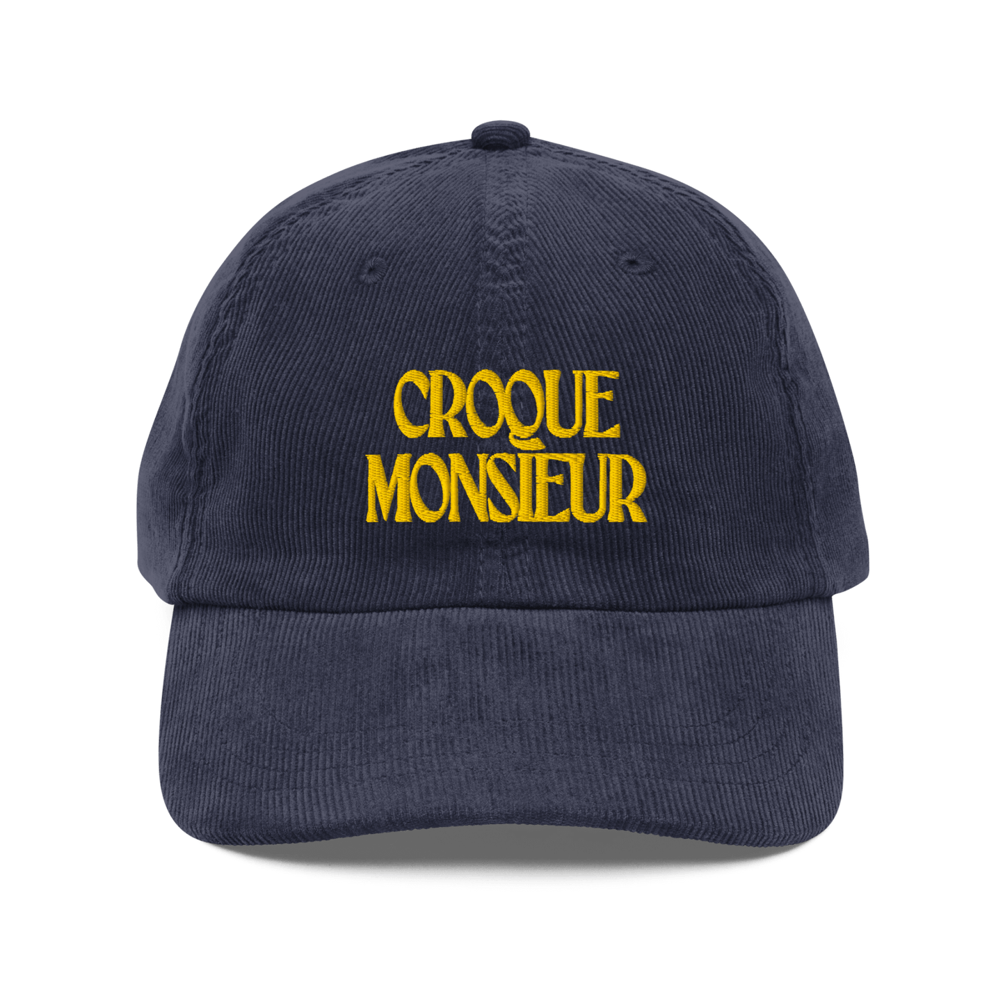 CROQUE MONSIEUR Embroidered Corduroy Hat - Polychrome Goods 🍊