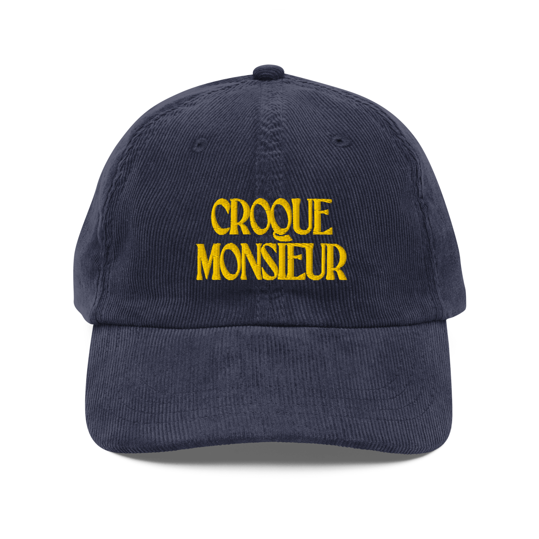CROQUE MONSIEUR Embroidered Corduroy Hat - Polychrome Goods 🍊