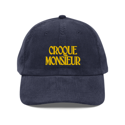 CROQUE MONSIEUR Embroidered Corduroy Hat - Polychrome Goods 🍊