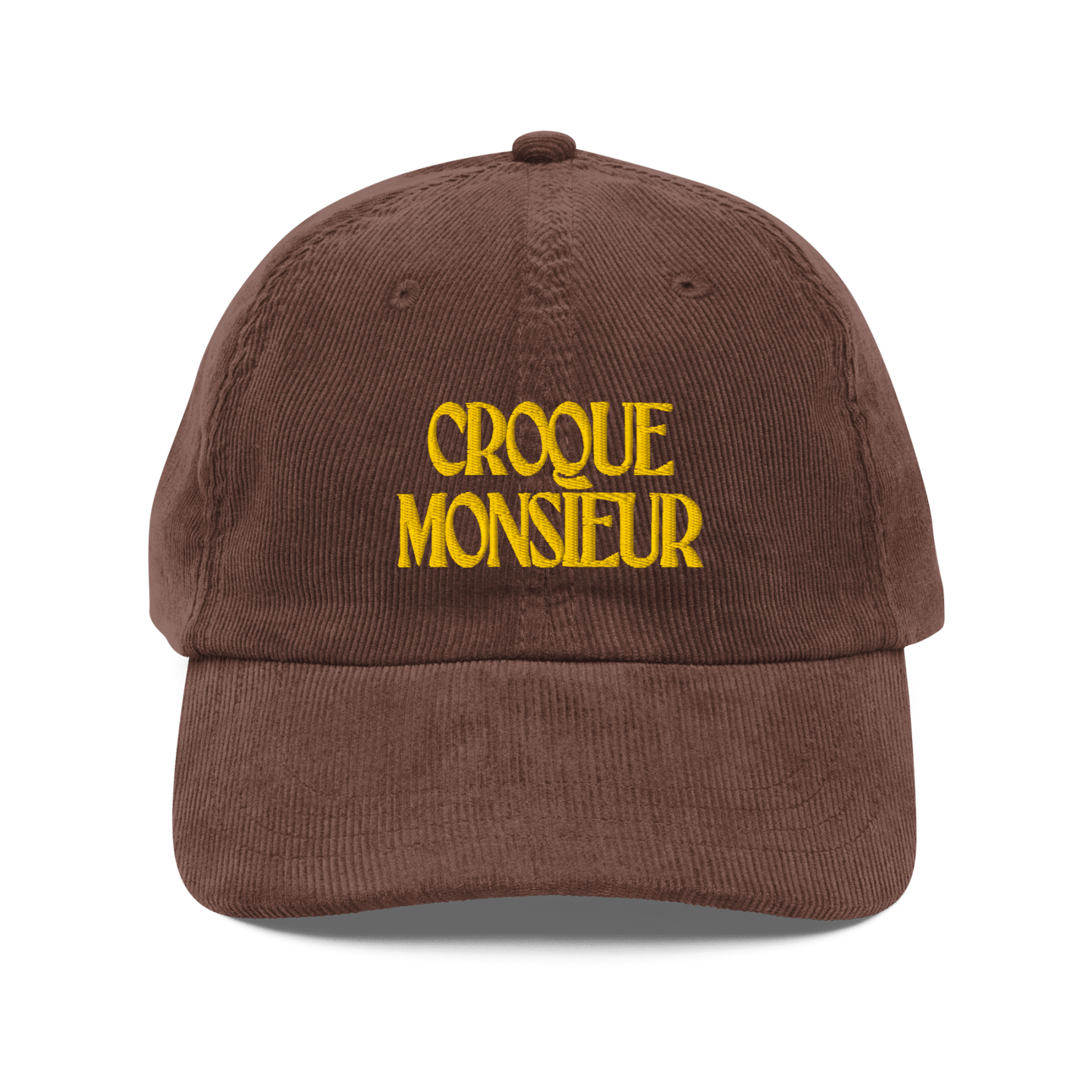 CROQUE MONSIEUR Embroidered Corduroy Hat - Polychrome Goods 🍊