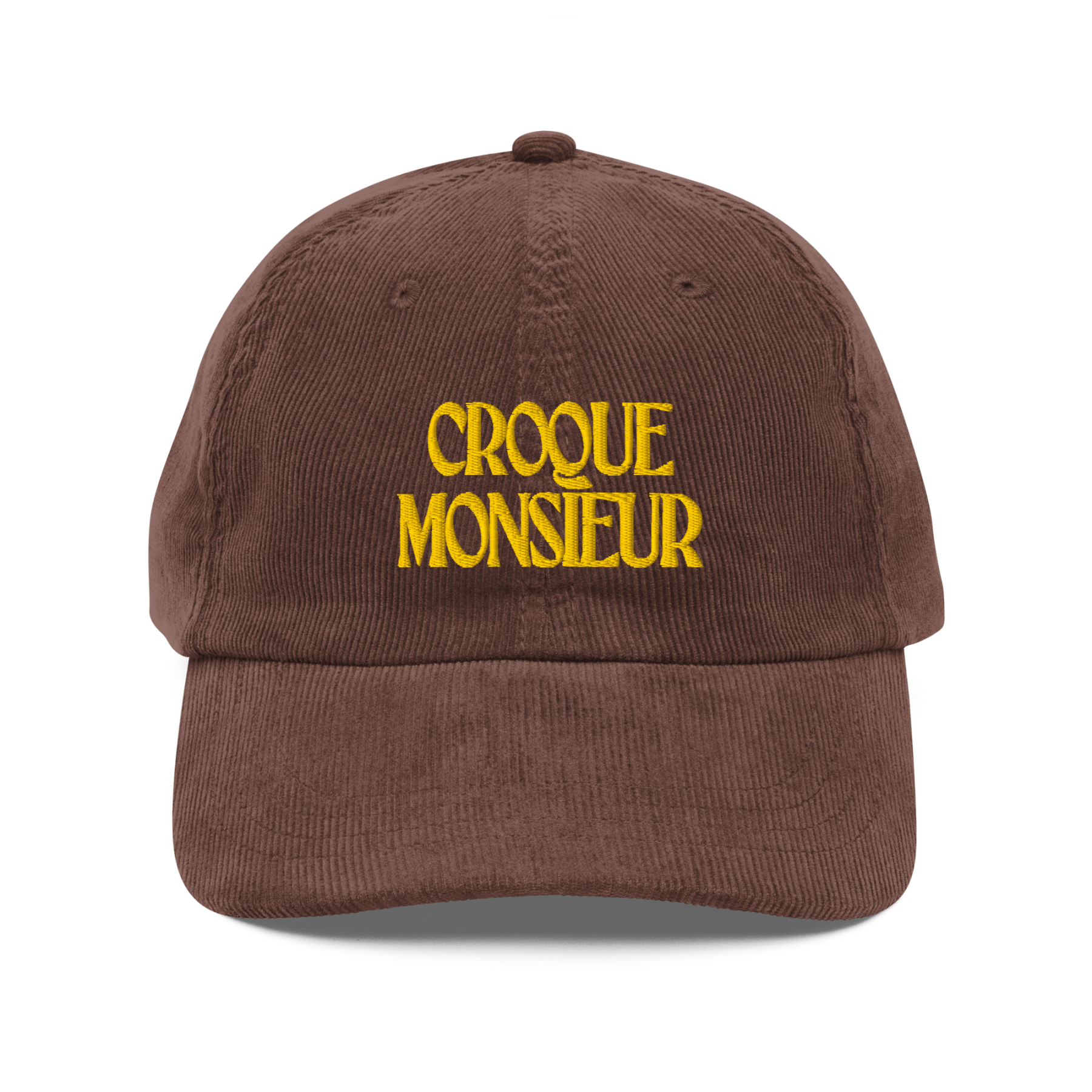 CROQUE MONSIEUR Embroidered Corduroy Hat - Polychrome Goods 🍊