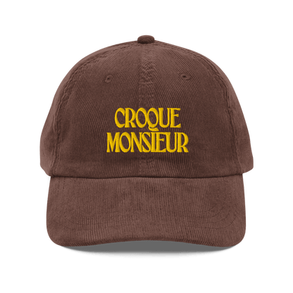 CROQUE MONSIEUR Embroidered Corduroy Hat - Polychrome Goods 🍊