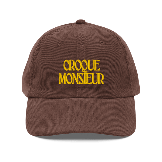 CROQUE MONSIEUR Embroidered Corduroy Hat - Polychrome Goods 🍊