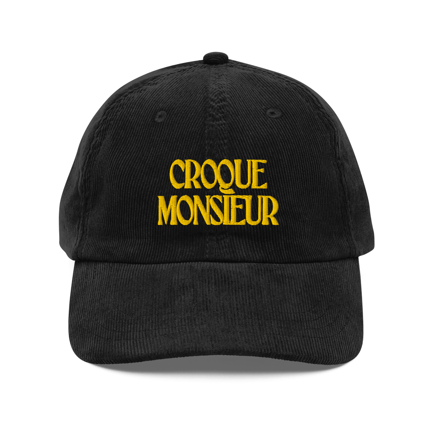 CROQUE MONSIEUR Embroidered Corduroy Hat - Polychrome Goods 🍊