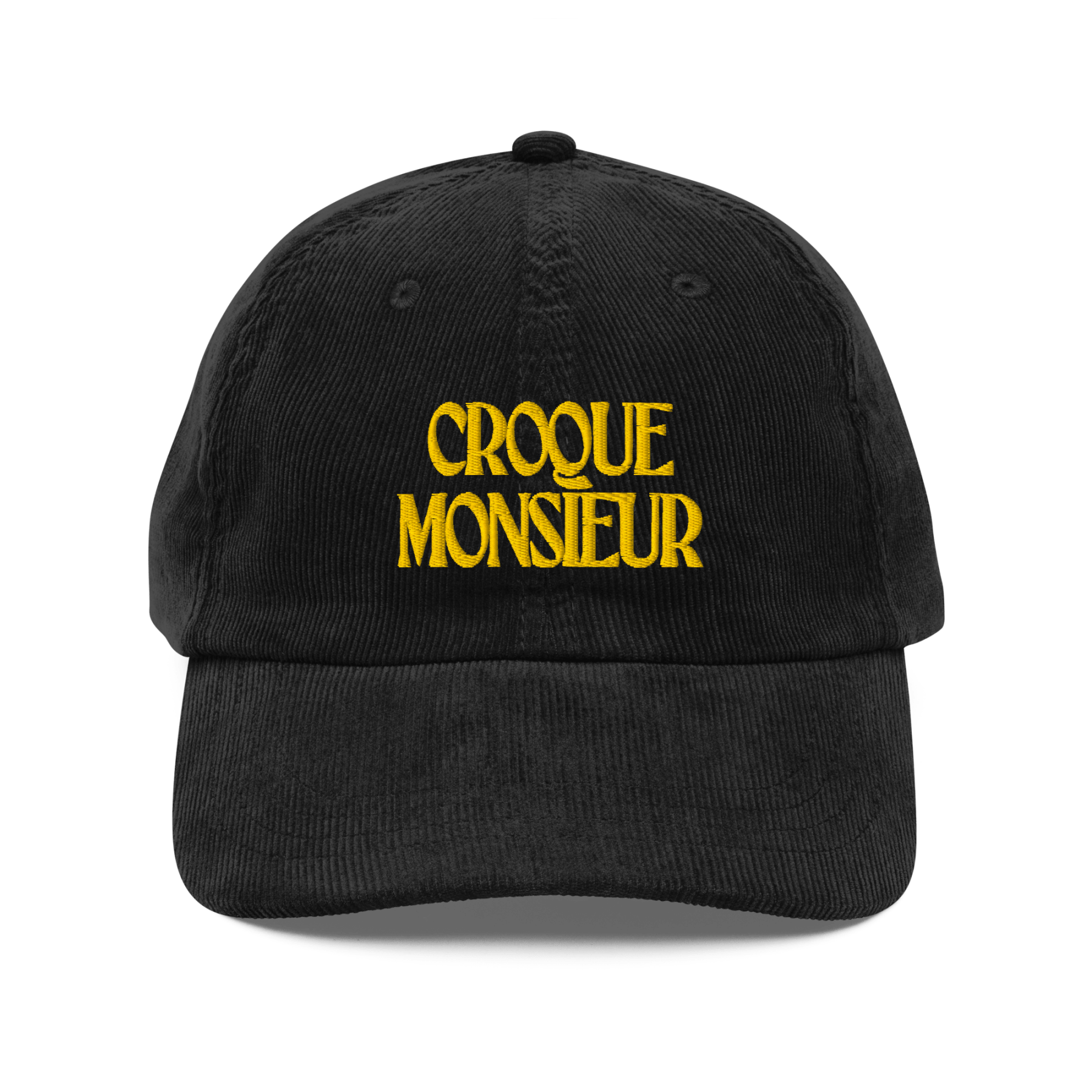 CROQUE MONSIEUR Embroidered Corduroy Hat - Polychrome Goods 🍊