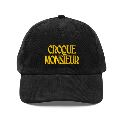 CROQUE MONSIEUR Embroidered Corduroy Hat - Polychrome Goods 🍊