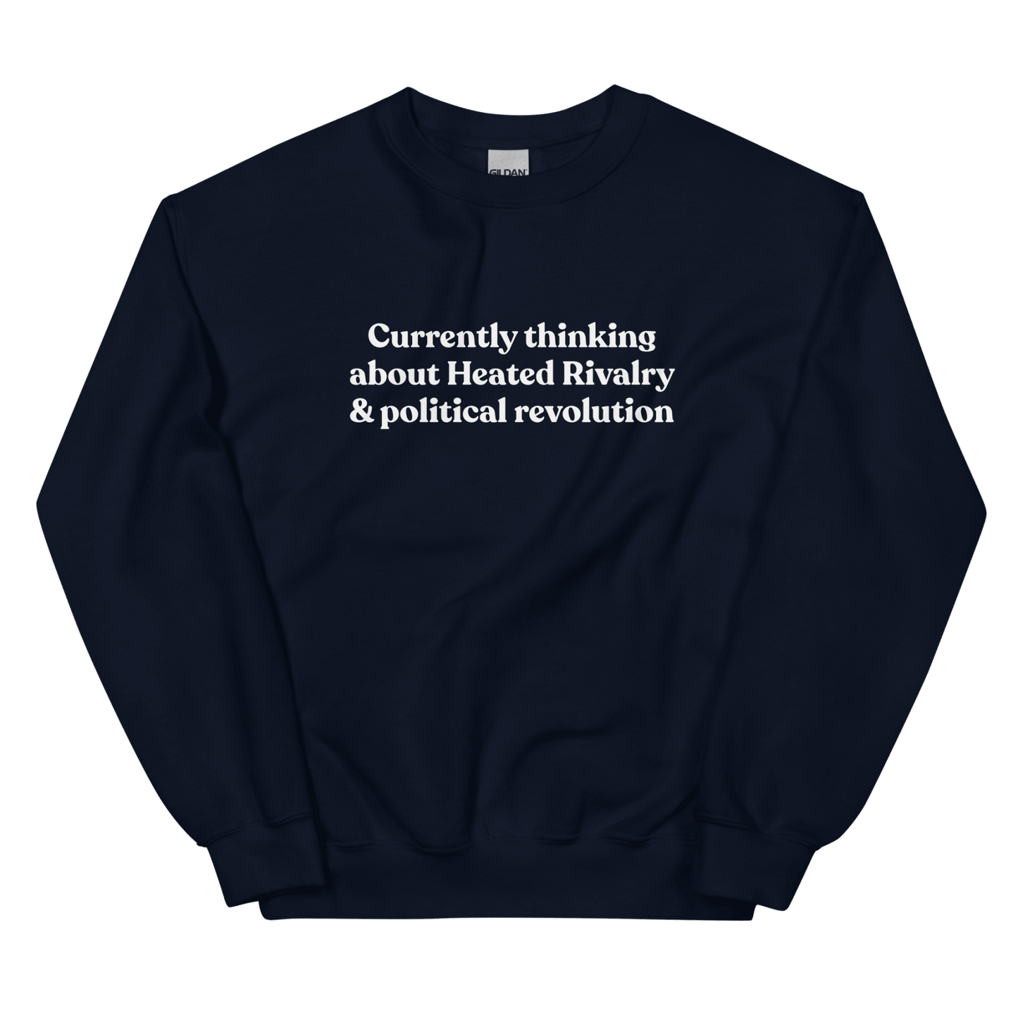 Currently thinking about Heated Rivalry & political revolution Sweatshirt - Polychrome Goods