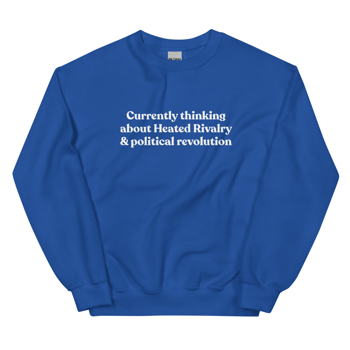Currently thinking about Heated Rivalry & political revolution Sweatshirt - Polychrome Goods