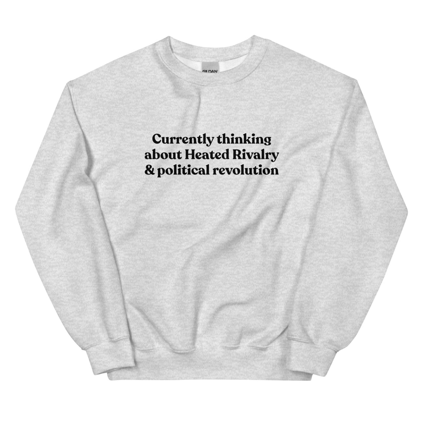 Currently thinking about Heated Rivalry & political revolution Sweatshirt - Polychrome Goods