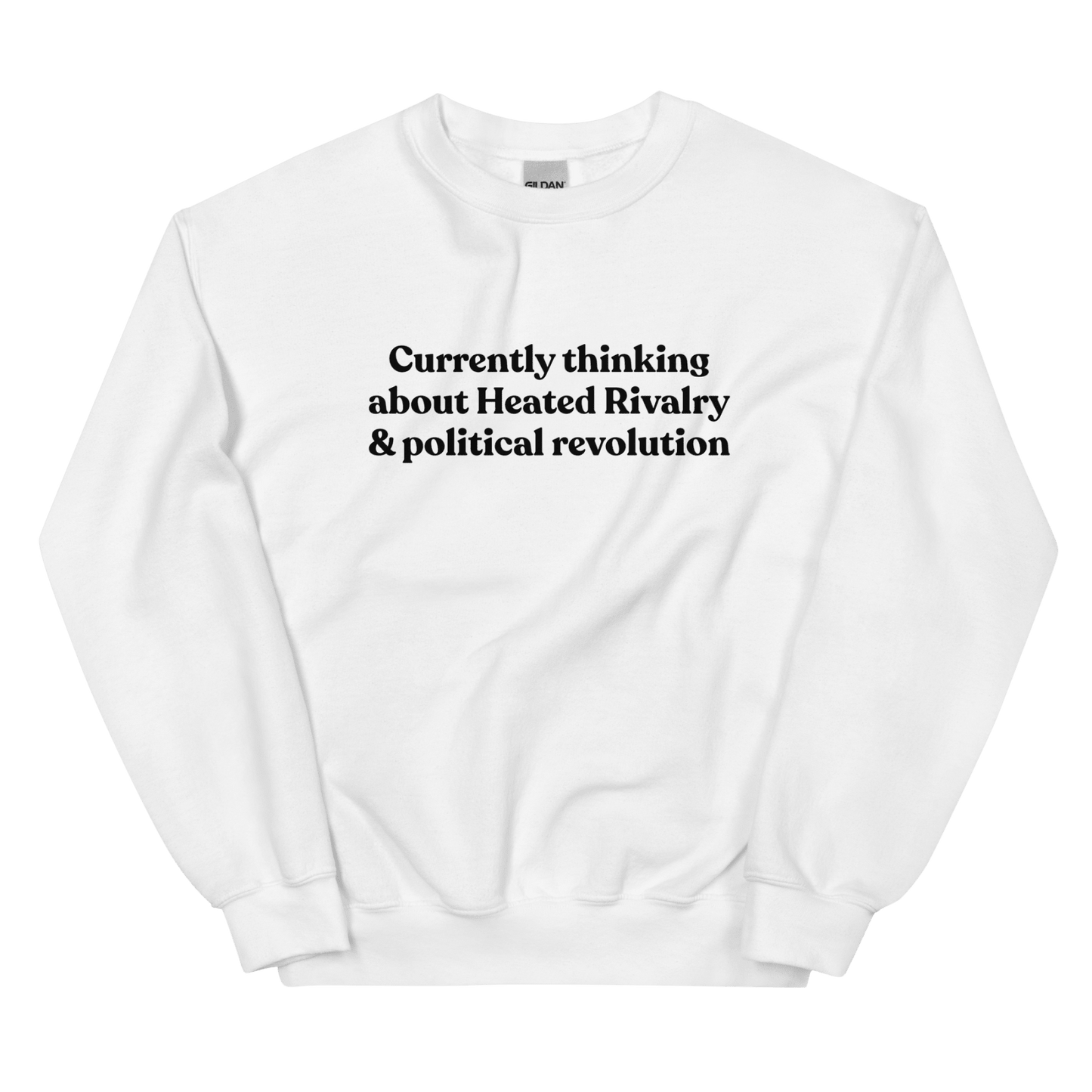 Currently thinking about Heated Rivalry & political revolution Sweatshirt - Polychrome Goods