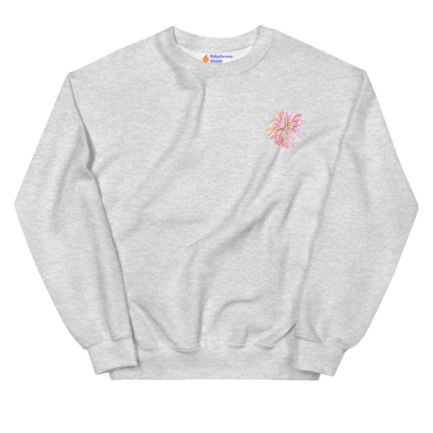 Dahlia Flower Embroidered Sweatshirt