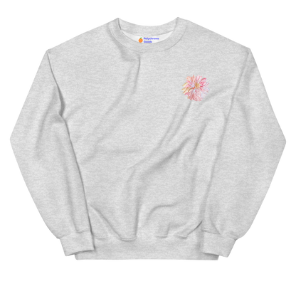 Dahlia Flower Embroidered Sweatshirt