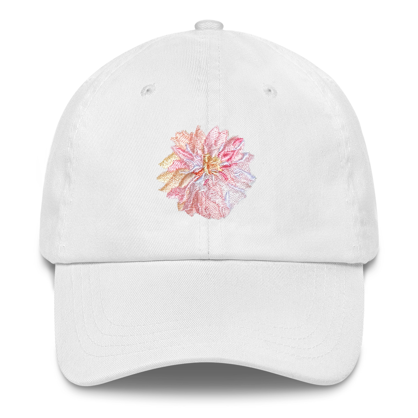 Dahlia Flower Embroidered Hat