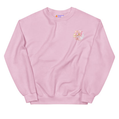 Dahlia Flower Embroidered Sweatshirt