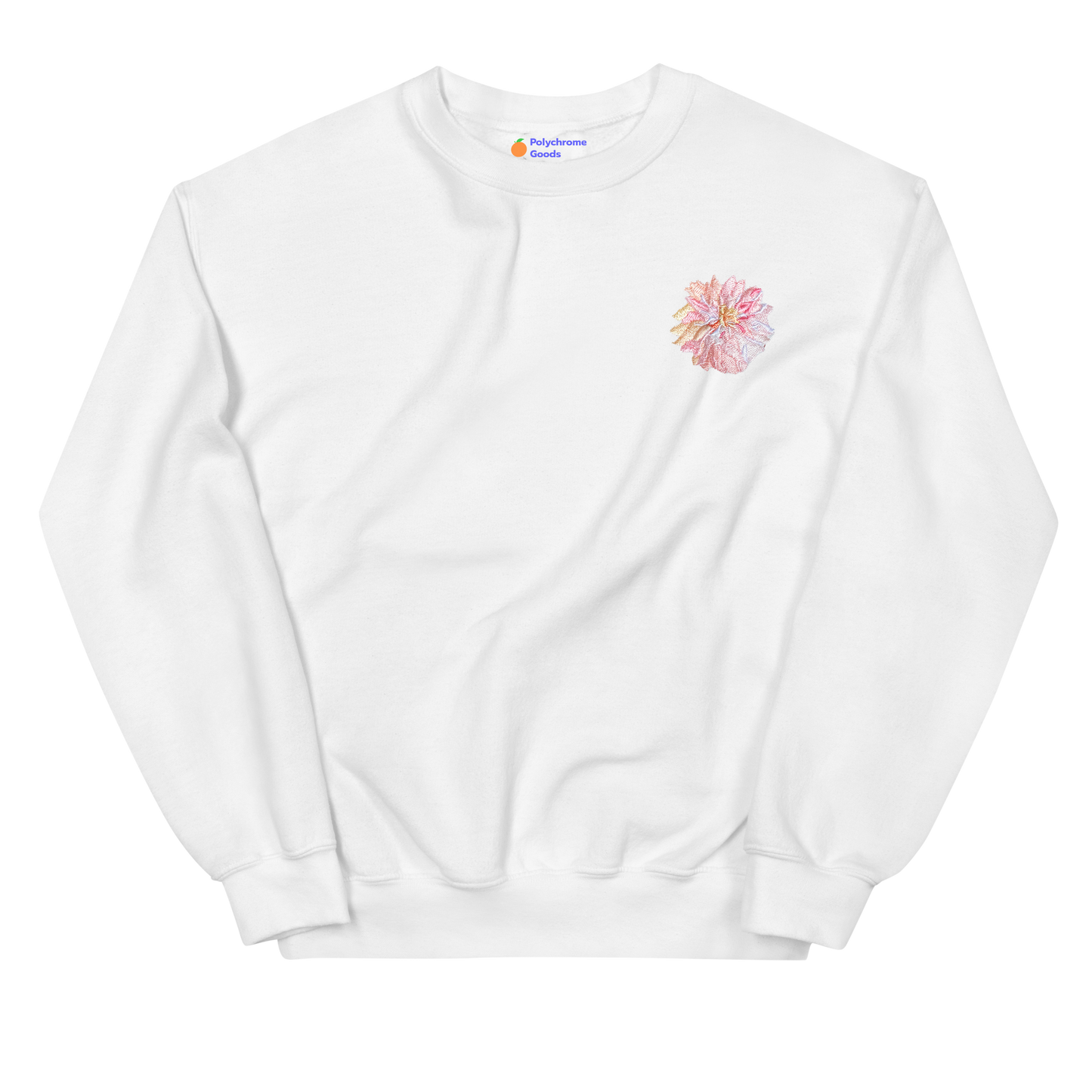 Dahlia Flower Embroidered Sweatshirt