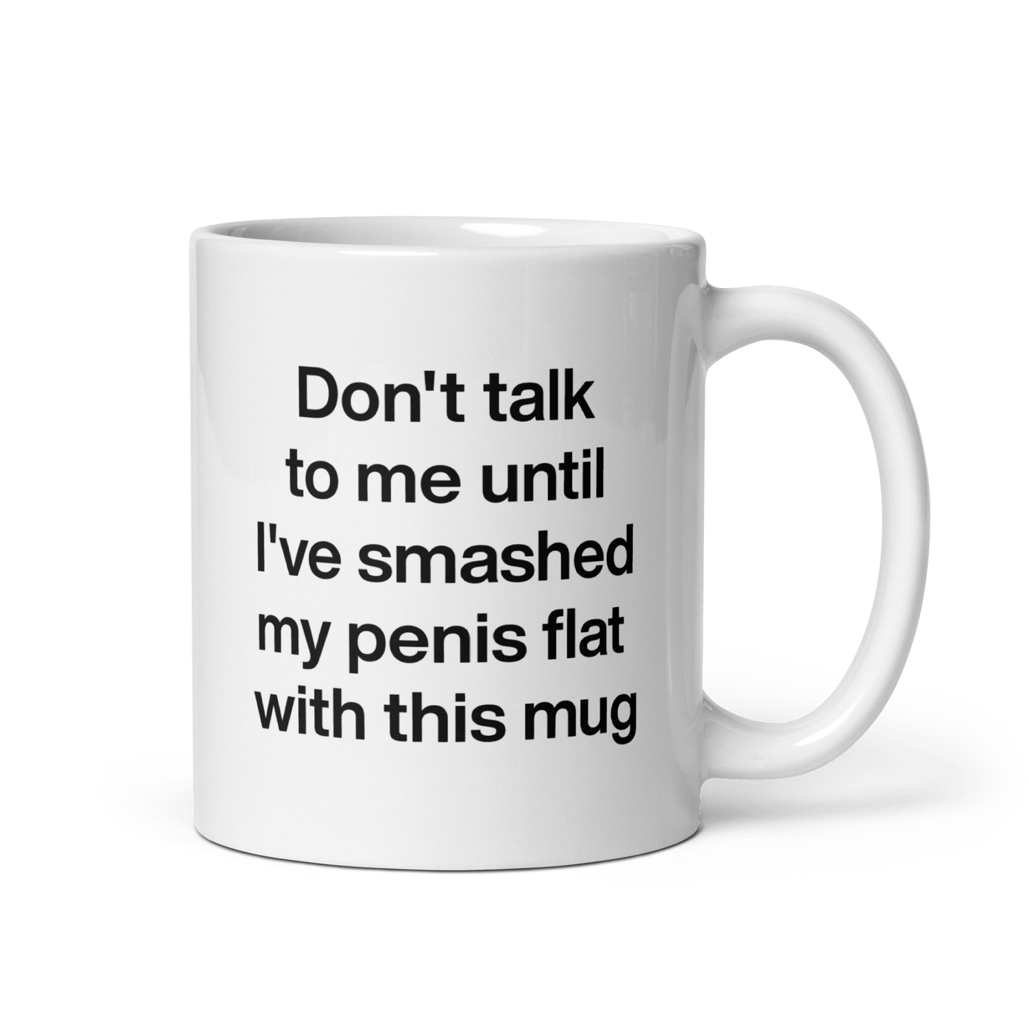 Don't talk to me until I've smashed my penis flat with this mug. - Polychrome Goods 🍊