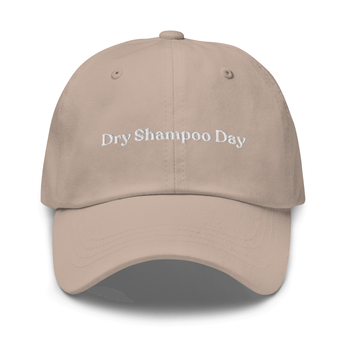 "Dry Shampoo Day" Embroidered Dad Hat - Polychrome Goods 🍊