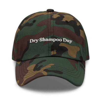 "Dry Shampoo Day" Embroidered Dad Hat - Polychrome Goods 🍊