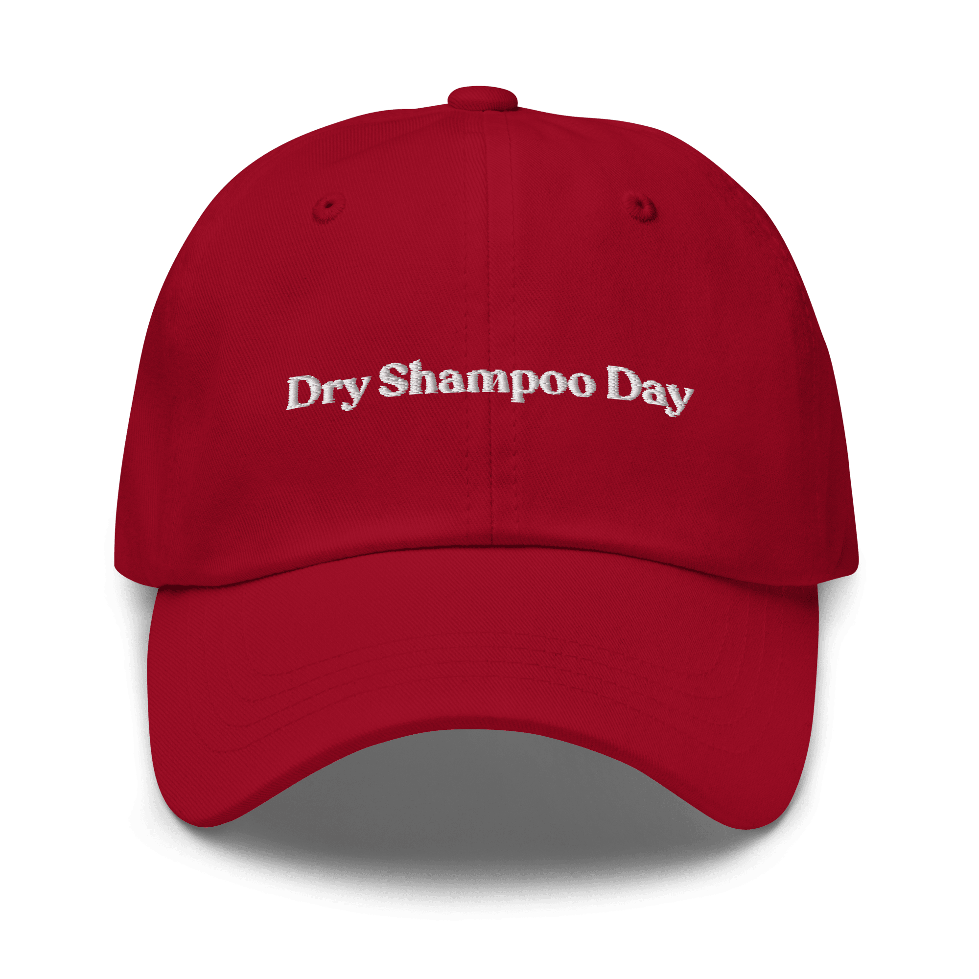 "Dry Shampoo Day" Embroidered Dad Hat - Polychrome Goods 🍊