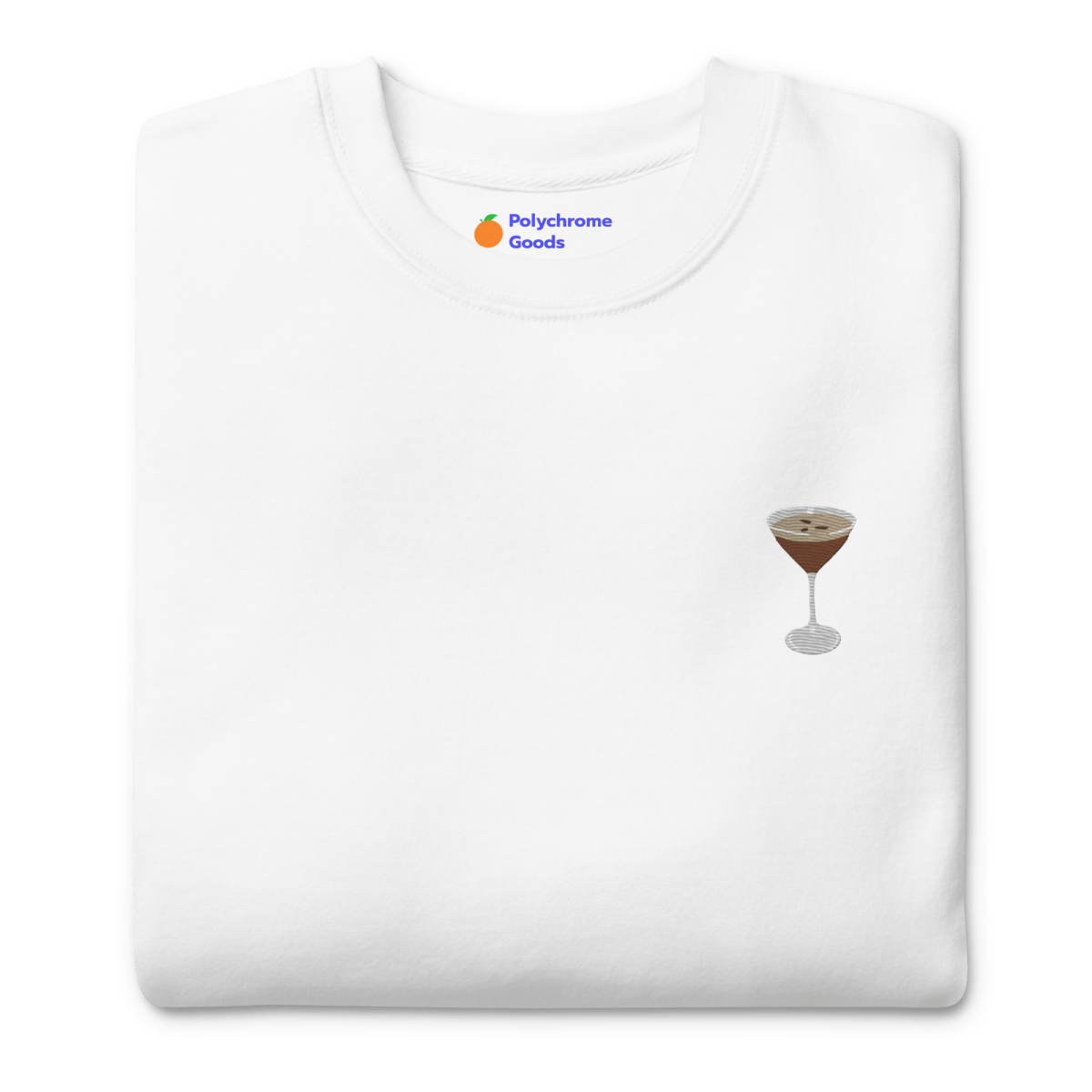 Espresso Martini Embroidered Sweatshirt - Polychrome Goods 🍊