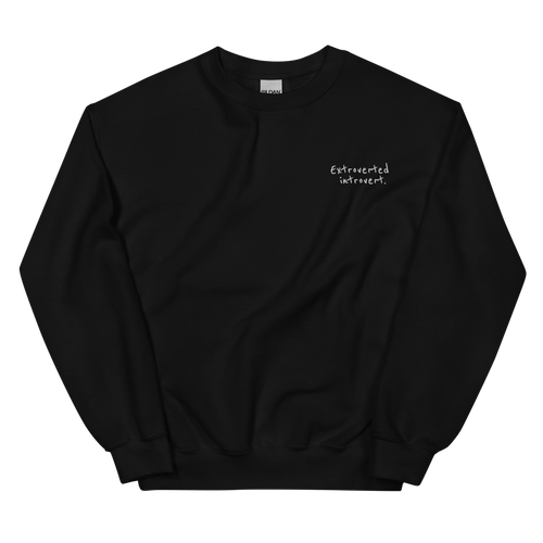 Sweat-shirt brodé introverti extraverti