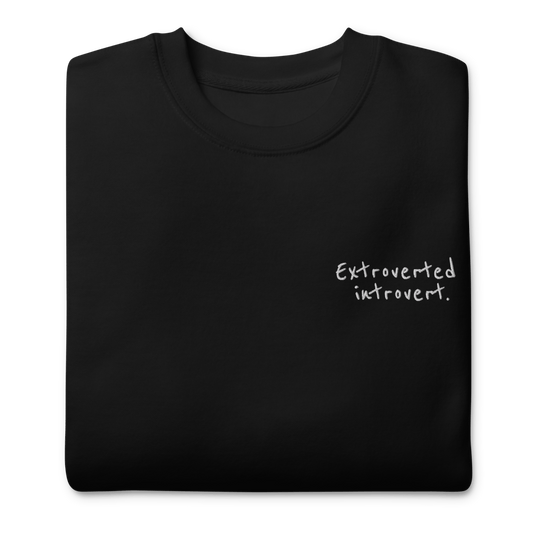 Extroverted Introvert Embroidered Sweatshirt - Polychrome Goods 🍊