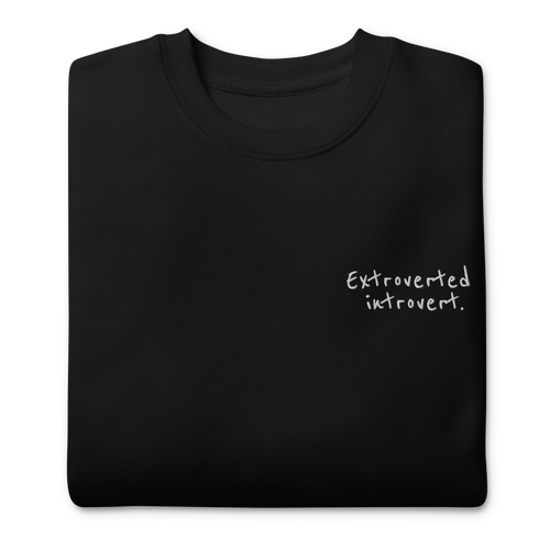 Extroverted Introvert Embroidered Sweatshirt