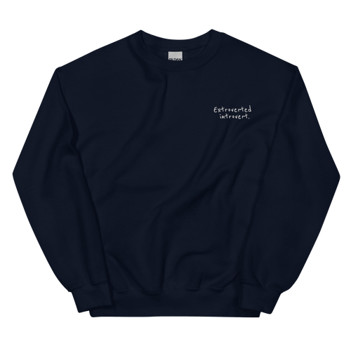 Extroverted Introvert Embroidered Sweatshirt
