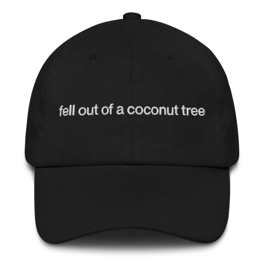 Fell Out of a Coconut Tree Embroidered Hat - Polychrome Goods 🍊