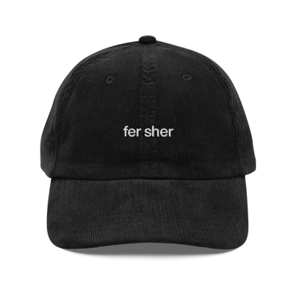 Fer Sher Embroidered Corduroy Hat - Polychrome Goods