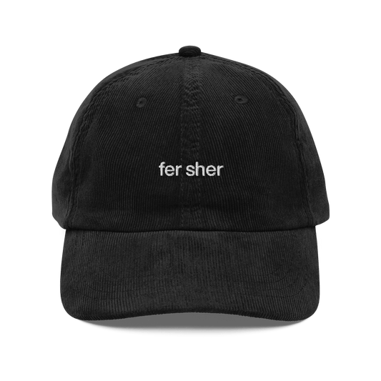 Fer Sher Embroidered Corduroy Hat - Polychrome Goods