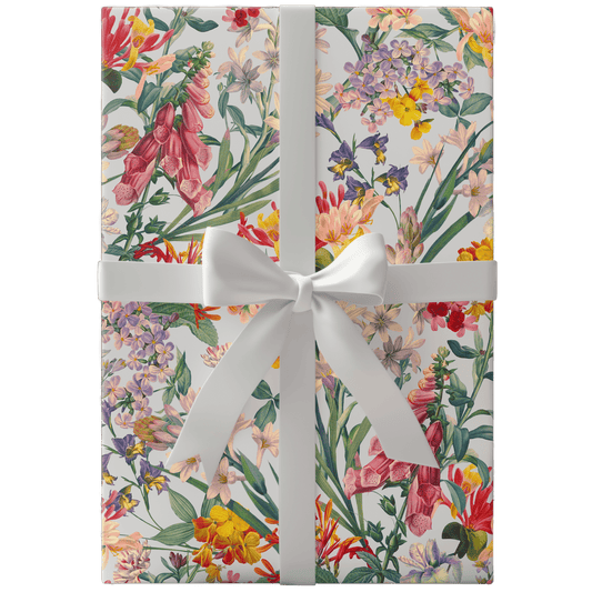 Flora Tropical Flowers Wrapping Paper - Polychrome Goods