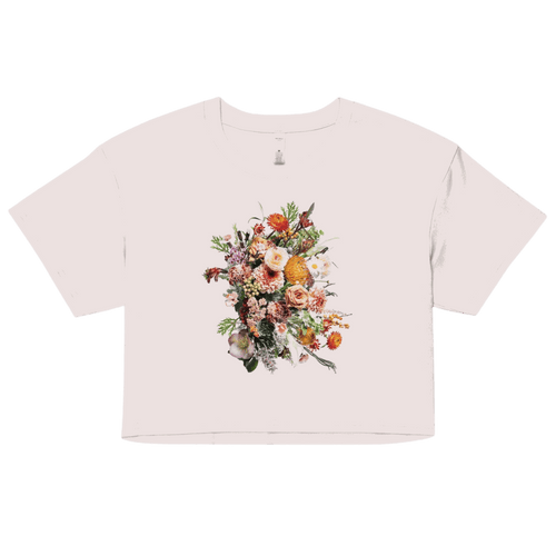 Chemise à haut court avec bouquet de fleurs