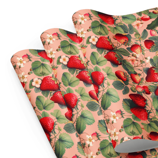 "Fraise" Strawberry Wrapping Paper - Polychrome Goods 🍊