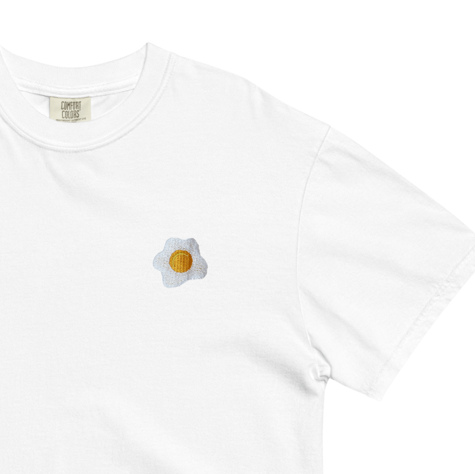 Fried Egg Embroidered T-Shirt 🍳 - Polychrome Goods 🍊