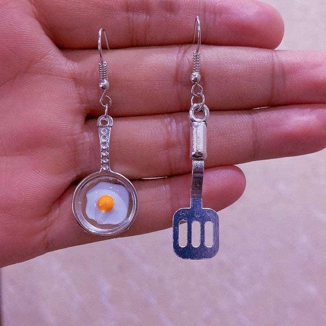 Fried Egg Pan Earrings - Polychrome Goods 🍊