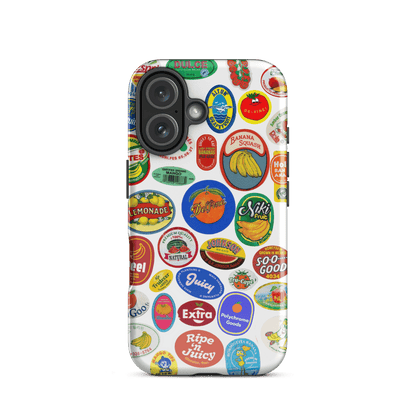 Fruit Stickers 🍊🍒🍋🍍🍏 Phone Case for iPhone (White Background) – Polychrome Goods Fruit Stickers 🍊🍒🍋🍍🍏 Phone Case for iPhone (White Background) – Polychrome Goods