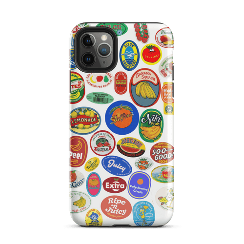 Fruit Stickers 🍊🍒🍋🍍🍏 Phone Case for iPhone (White Background)