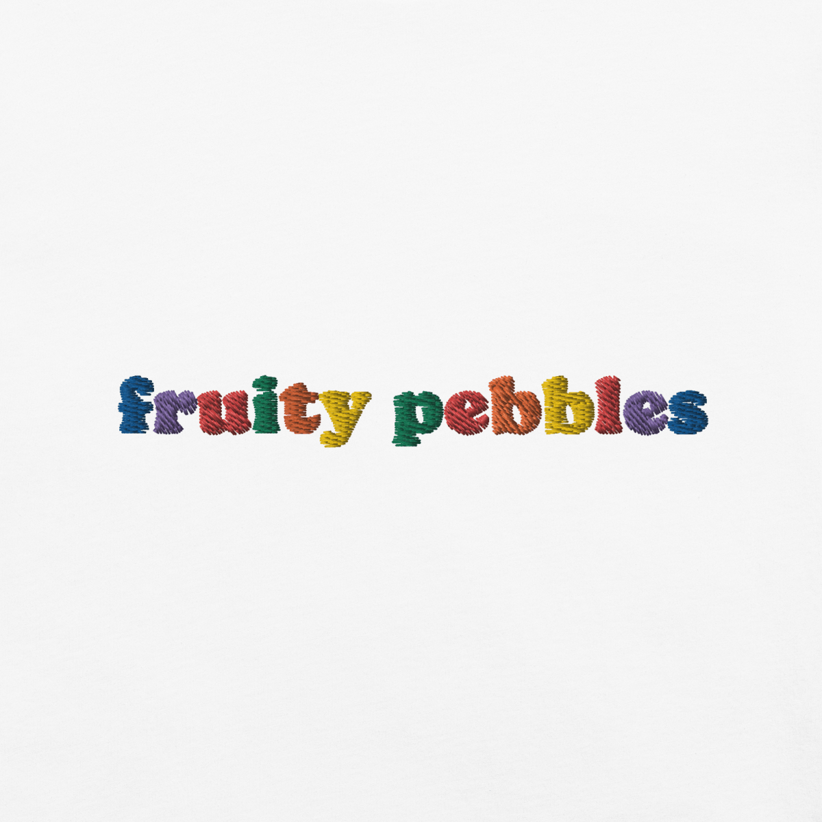 Fruity Pebbles Embroidered T-Shirt - Polychrome Goods 🍊