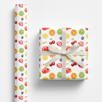 Fruity 🍊🍒🍌 Wrapping Paper - Polychrome Goods