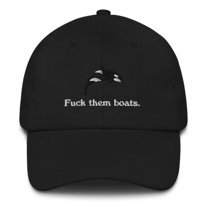 Fuck Them Boats - The Original Embroidered Orca Whale Hat - Polychrome Goods 🍊