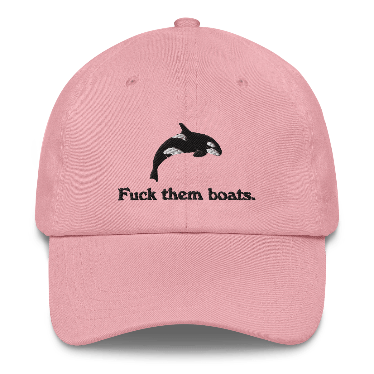 Fuck Them Boats - The Original Embroidered Orca Whale Hat - Polychrome Goods 🍊