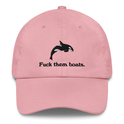 Fuck Them Boats - The Original Embroidered Orca Whale Hat - Polychrome Goods 🍊