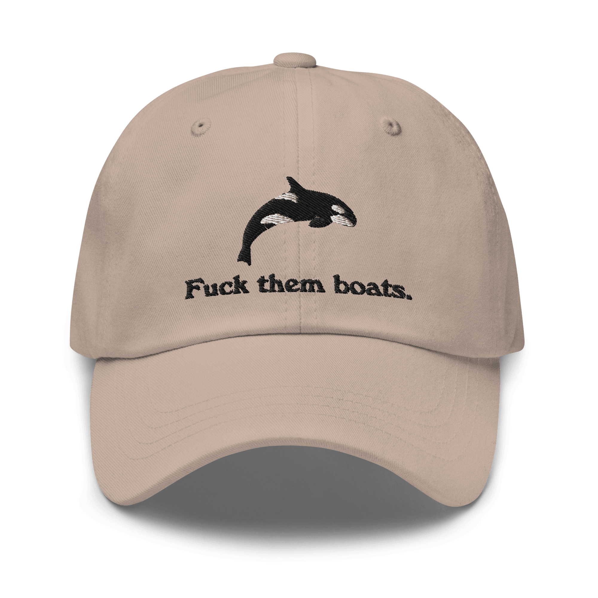 Fuck Them Boats - The Original Embroidered Orca Whale Hat - Polychrome Goods 🍊