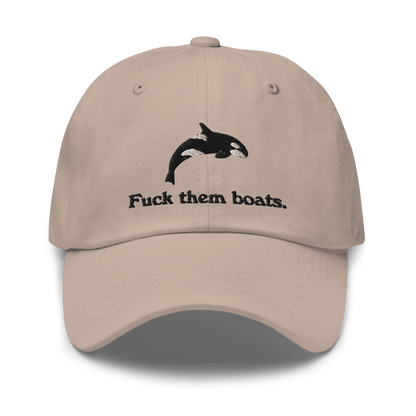 Fuck Them Boats - The Original Embroidered Orca Whale Hat - Polychrome Goods 🍊