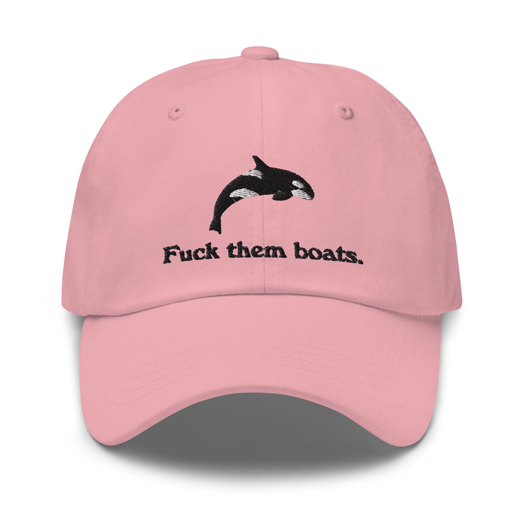 Fuck Them Boats - The Original Embroidered Orca Whale Hat - Polychrome Goods 🍊