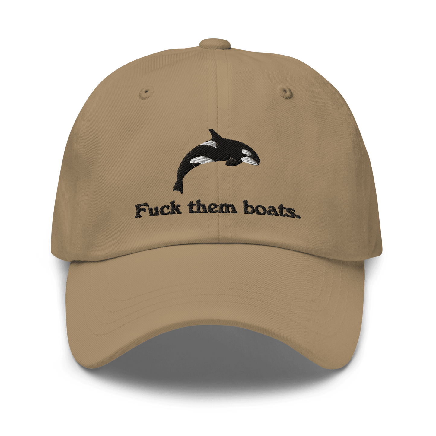 Fuck Them Boats - The Original Embroidered Orca Whale Hat - Polychrome Goods 🍊